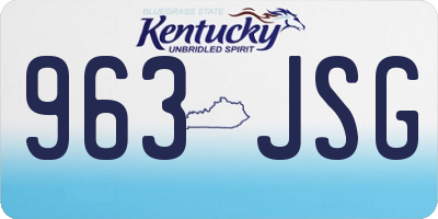 KY license plate 963JSG