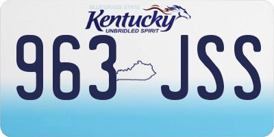 KY license plate 963JSS