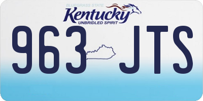 KY license plate 963JTS