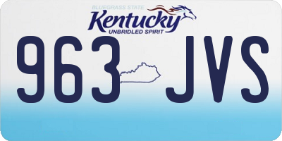 KY license plate 963JVS