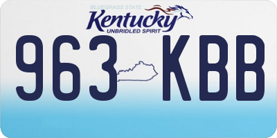 KY license plate 963KBB