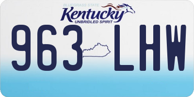 KY license plate 963LHW