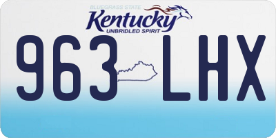 KY license plate 963LHX