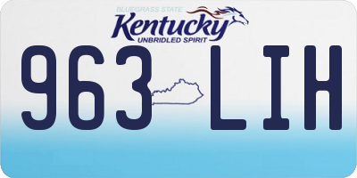 KY license plate 963LIH