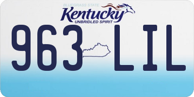 KY license plate 963LIL