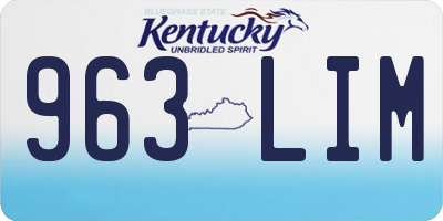 KY license plate 963LIM