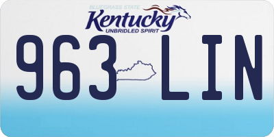 KY license plate 963LIN