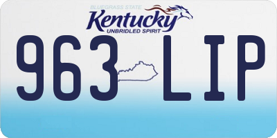KY license plate 963LIP