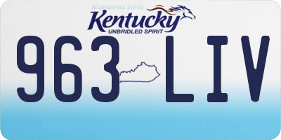 KY license plate 963LIV