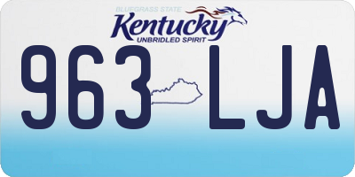 KY license plate 963LJA