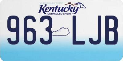 KY license plate 963LJB