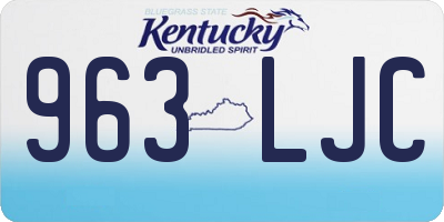 KY license plate 963LJC