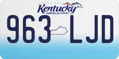 KY license plate 963LJD