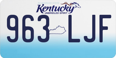 KY license plate 963LJF