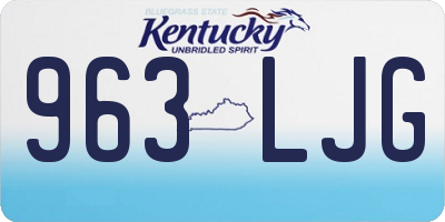 KY license plate 963LJG