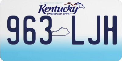 KY license plate 963LJH