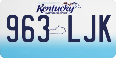 KY license plate 963LJK