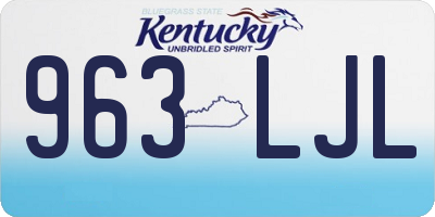 KY license plate 963LJL