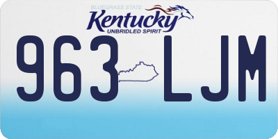 KY license plate 963LJM