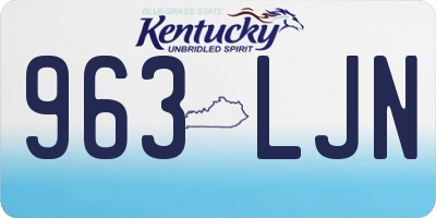 KY license plate 963LJN