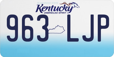 KY license plate 963LJP
