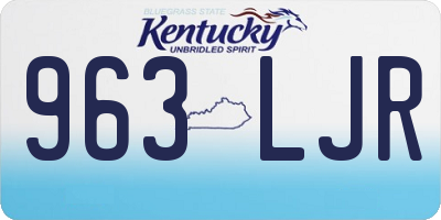 KY license plate 963LJR
