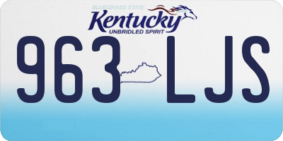 KY license plate 963LJS