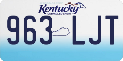 KY license plate 963LJT