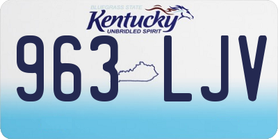 KY license plate 963LJV