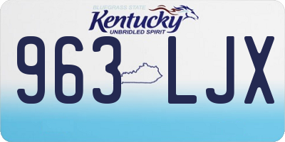 KY license plate 963LJX