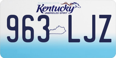 KY license plate 963LJZ