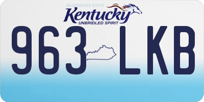 KY license plate 963LKB