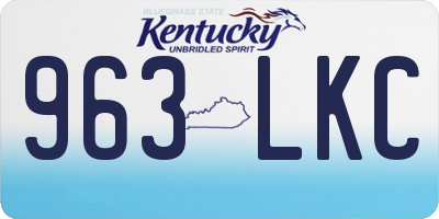 KY license plate 963LKC