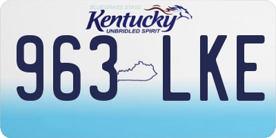 KY license plate 963LKE