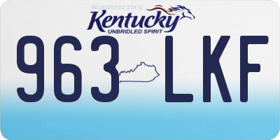 KY license plate 963LKF