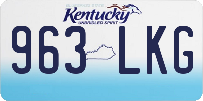 KY license plate 963LKG