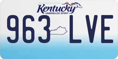 KY license plate 963LVE