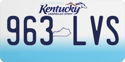 KY license plate 963LVS