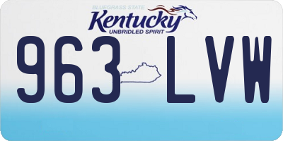 KY license plate 963LVW