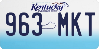 KY license plate 963MKT