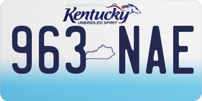 KY license plate 963NAE