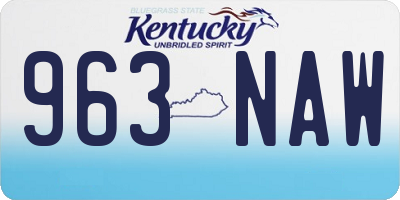 KY license plate 963NAW