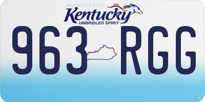 KY license plate 963RGG