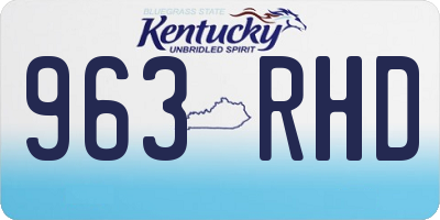 KY license plate 963RHD