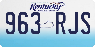 KY license plate 963RJS