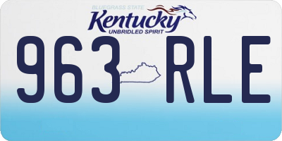 KY license plate 963RLE