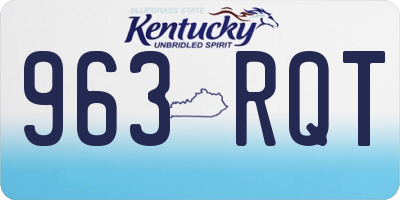 KY license plate 963RQT