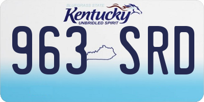 KY license plate 963SRD