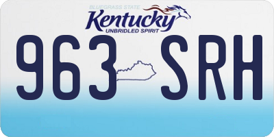 KY license plate 963SRH