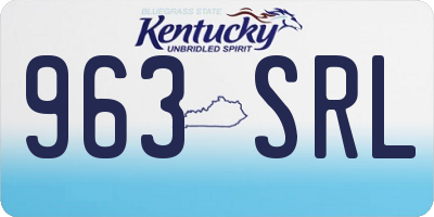 KY license plate 963SRL